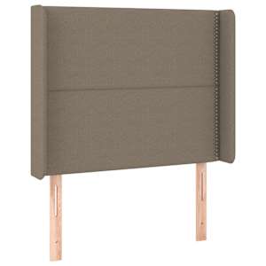 Box spring postelja z vzmetnico LED taupe 90x190 cm blago - slika 7