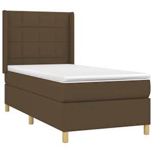 Box spring postel s matrací a LED tmavě hnědá 80x200 cm textil - obrázek 4