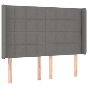 Box spring postel s matrací a LED tmavě šedá 140x190 cm textil - obrázek 7