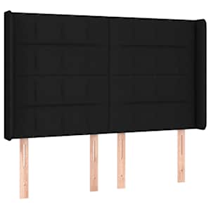 Box spring postel s matrací a LED černá 140x190 cm textil - obrázek 7