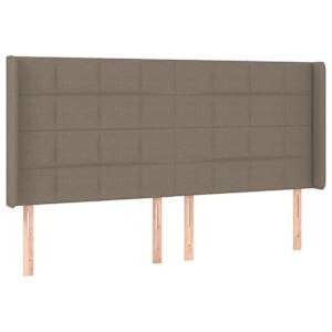 Box spring postelja z vzmetnico LED taupe 160x200 cm blago - slika 7