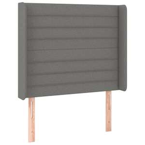 Box spring postel s matrací a LED tmavě šedá 100x200 cm textil - obrázek 7