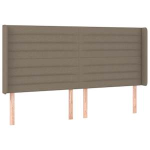 Box spring postelja z vzmetnico LED taupe 160x200 cm blago - slika 7