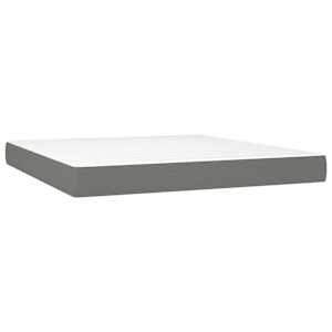 Box spring postel s matrací a LED tmavě šedá 180x200 cm textil - obrázek 6