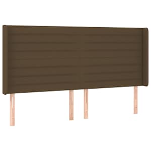Box spring postel s matrací a LED tmavě hnědá 180x200 cm textil - obrázek 7