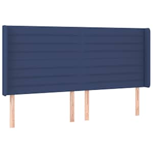 Box spring postel s matrací a LED modrá 180x200 cm textil - obrázek 7