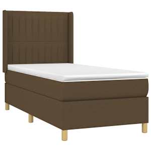 Box spring postel s matrací a LED tmavě hnědá 80x200 cm textil - obrázek 4