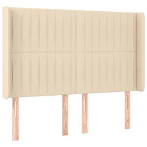 Box spring postel s matrací a LED krémová 140x190 cm textil - obrázek 7