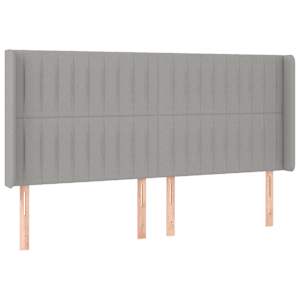 Box spring postel s matrací a LED světle šedá 180x200 cm textil - obrázek 7