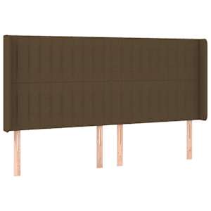 Box spring postel s matrací a LED tmavě hnědá 180x200 cm textil - obrázek 7