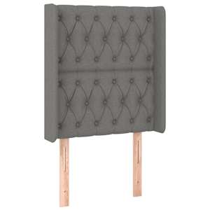 Box spring postel s matrací a LED tmavě šedá 80 x 200 cm textil - obrázek 7