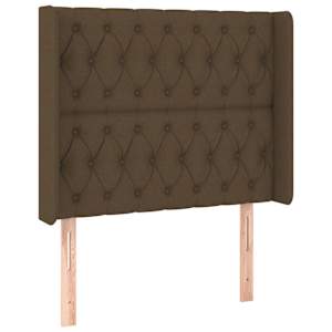 Box spring postel s matrací a LED tmavě hnědá 90x190 cm textil - obrázek 7