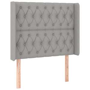 Box spring postel s matrací a LED světle šedá 100x200 cm textil - obrázek 7