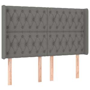 Box spring postel s matrací a LED tmavě šedá 140x190 cm textil - obrázek 7