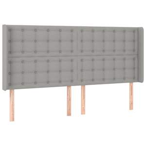 Box spring postelja z vzmetnico LED sv. siva 160x200 cm blago - slika 7
