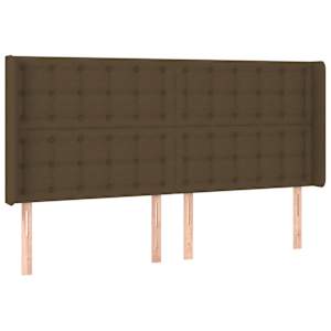 Box spring postel s matrací a LED tmavě hnědá 160x200 cm textil - obrázek 7