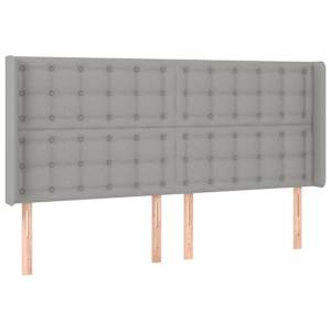 Box spring postelja z vzmetnico LED sv. siva 180x200 cm blago - slika 7