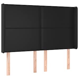 Box spring postel s matrací a LED černá 140 x 190 cm umělá kůže - obrázek 7