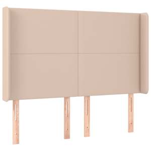 Box spring postel matrace a LED cappuccino 140x190cm umělá kůže - obrázek 7