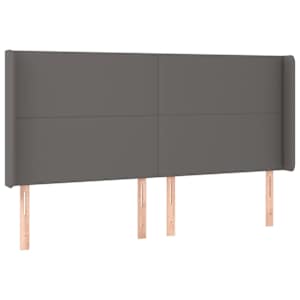 Box spring postel s matrací a LED šedá 180x200 cm umělá kůže - obrázek 7