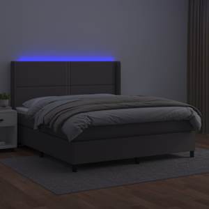 vidaXL &Kappa;&rho;&epsilon;&beta;ά&tau;&iota; Boxspring &mu;&epsilon; &Sigma;&tau;&rho;ώ&mu;&alpha; & LED &Gamma;&kappa;&rho;&iota; 160x200 &epsilon;&kappa;. &Sigma;&upsilon;&nu;&theta;. &Delta;έ&rho;&mu;&alpha;