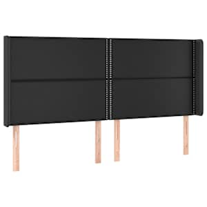 Box spring postel s matrací a LED černá 180x200 cm umělá kůže - obrázek 7