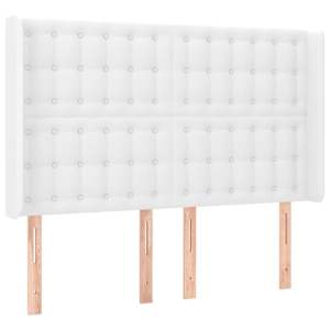 Box spring postel s matrací a LED bílá 140x190 cm umělá kůže - obrázek 7