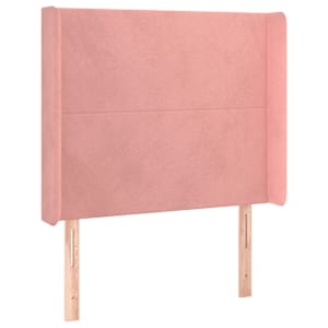 Box spring postel s matrací a LED růžová 90x200 cm samet - obrázek 7