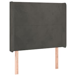 Box spring postel s matrací a LED tmavě šedá 100x200 cm samet - obrázek 7