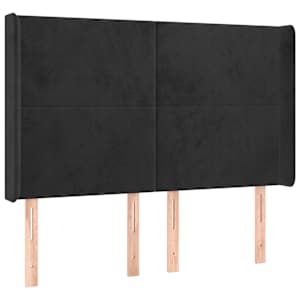 Box spring postel s matrací a LED černá 140x190 cm samet - obrázek 7