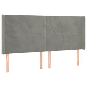 Box spring postel s matrací a LED světle šedá 160x200 cm samet - obrázek 7