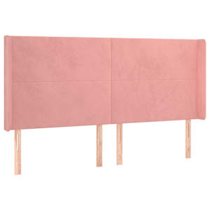 Box spring postel s matrací a LED růžová 180x200 cm samet - obrázek 7