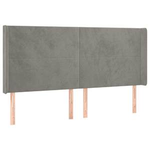 Box spring postel s matrací a LED světle šedá 200x200 cm samet - obrázek 7