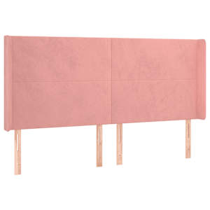 Box spring postel s matrací a LED růžová 200x200 cm samet - obrázek 7