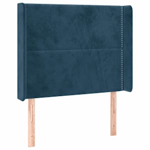 Box spring postel s matrací a LED tmavě modrá 100x200 cm samet - obrázek 7