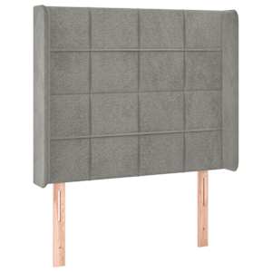 Box spring postel s matrací a LED světle šedá 80 x 200 cm samet - obrázek 7