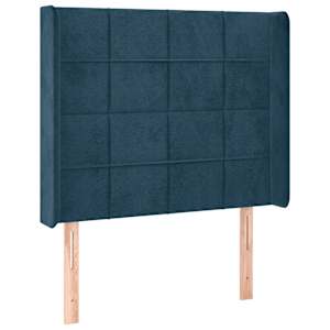 Box spring postel s matrací a LED tmavě modrá 80 x 200 cm samet - obrázek 7
