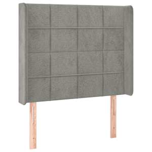 Box spring postel s matrací a LED světle šedá 90x200 cm samet - obrázek 7