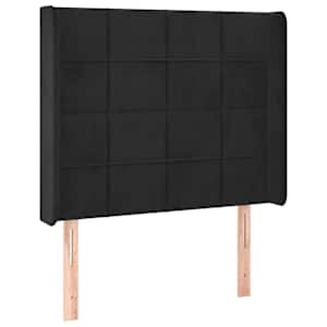 Box spring postel s matrací a LED černá 100x200 cm samet - obrázek 7