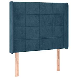 Box spring postel s matrací a LED tmavě modrá 100x200 cm samet - obrázek 7