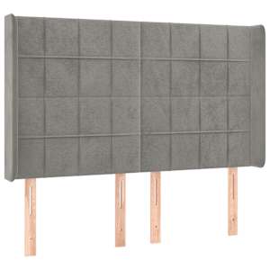 Box spring postel s matrací a LED světle šedá 140x190 cm samet - obrázek 7