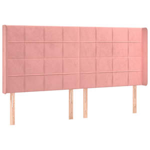 Box spring postel s matrací a LED růžová 180x200 cm samet - obrázek 7