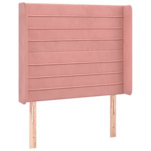 Box spring postel s matrací a LED růžová 90x200 cm samet - obrázek 7