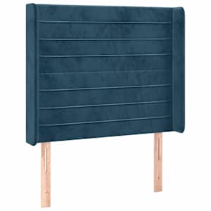 Box spring postel s matrací a LED tmavě modrá 100x200 cm samet - obrázek 7