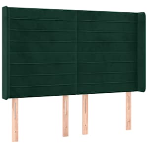 Box spring postel s matrací a LED tmavě zelená 140x190 cm samet - obrázek 7