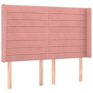 Box spring postel s matrací a LED růžová 140x190 cm samet - obrázek 7