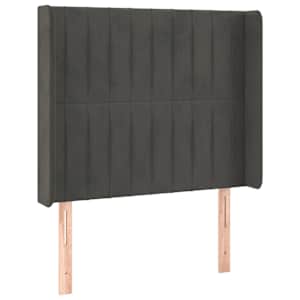 Box spring postel s matrací a LED tmavě šedá 80 x 200 cm samet - obrázek 7