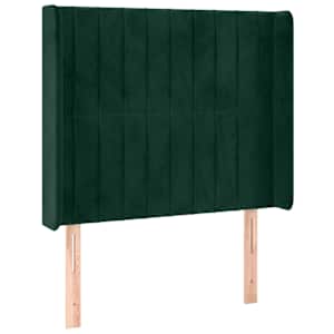 Box spring postel s matrací a LED tmavě zelená 80x200 cm samet - obrázek 7