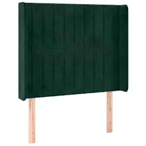 Box spring postel s matrací a LED tmavě zelená 90x190 cm samet - obrázek 7