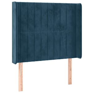 Box spring postel s matrací a LED tmavě modrá 90x190 cm samet - obrázek 7